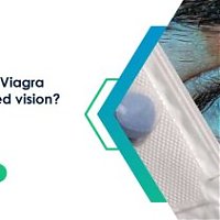 Why does Viagra cause colored vision?